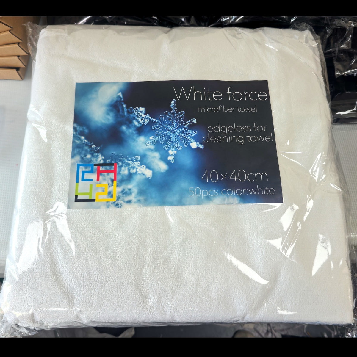 rosaliehill microfibertowel whiteforce  40×40 (50枚入) 300GSM