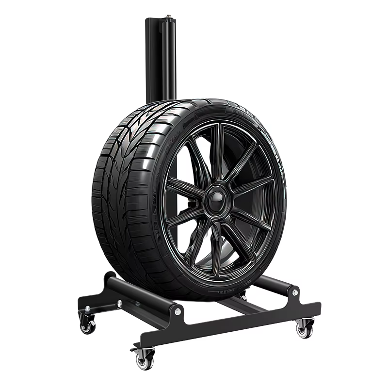 タイヤ洗浄ラック キャスター付き ホイールスタンド回転式 傷が付かない 洗車 タイヤ履き替え 洗浄ツール メンテナンスラック