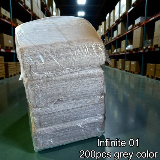 rosaliehill Infinite01 grey 200pcs(40×40)380GSM ロングショート ふちなし グレー